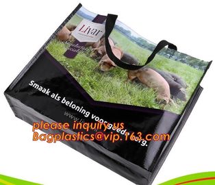 Wholesale eco reusable pp woven shopping bag with logo design,100% recyclable Ecological large capacity Durable fabric supplier