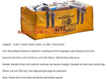 1000kg 2000kg PP New Rubbish Skip Garbage Bag,Flexible Container fibc bag for 4 tons,Eco friendly garbage dumpster Bag s supplier