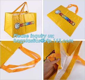 Fashion WaterProof PP Woven Laminated Handle Shopping Bag,fashion laminated reusable pp woven big shopping woven bag supplier