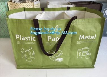 Factory custom recyclable folding laminated pp non woven bag shopping with heat transfer printing non woven fabric carry supplier