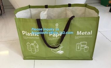 Factory custom recyclable folding laminated pp non woven bag shopping with heat transfer printing non woven fabric carry supplier