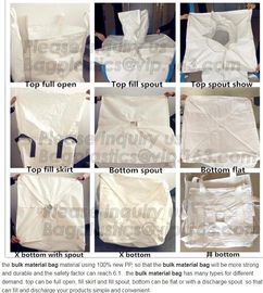 Type A polypropylene fibc big bag recycle jumbo super big bags 1500 fabric woven bulk fertilizer pe liner pp jumbo bags supplier