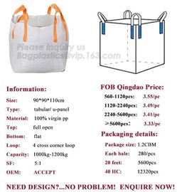 Virgin Polypropylene PP Woven Big Bulk Bag Jumbo Bag FIBC For Packing Sand 1 Ton 1.5 Ton 2 Ton Made In, bagease, pack supplier