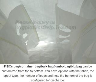 Big Fabric Raw Materials Bulk Bag Polypropylene Woven Sacks 1 Ton Tote Bags,Custom size fibc jumbo PP woven big bag supe supplier