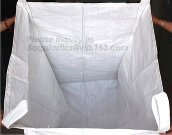 Big Fabric Raw Materials Bulk Bag Polypropylene Woven Sacks 1 Ton Tote Bags,Custom size fibc jumbo PP woven big bag supe supplier