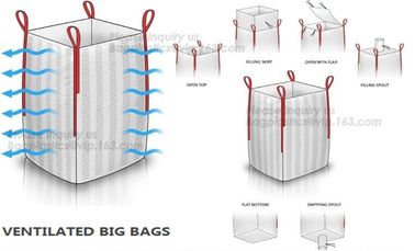 Flat bottom open mouth virgin PP woven bags 1000kgs 1 ton jumbo bags big fibc bulk bag for packing,breathable pp woven b supplier