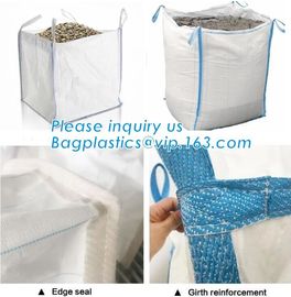 bulk bag for cement ton bag 100% pp woven big jumbo bag reinforce FIBC,Factory directly sell pp woven big bags of Bottom supplier