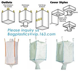 bulk bag for cement ton bag 100% pp woven big jumbo bag reinforce FIBC,Factory directly sell pp woven big bags of Bottom supplier