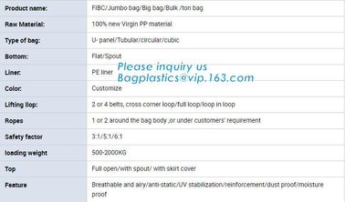 2000KG Large Capacity PP Woven Big Bags,PP Woven Bulk jumbo Bag used pp jumbo bags supplier PP big white used scrap mixe supplier