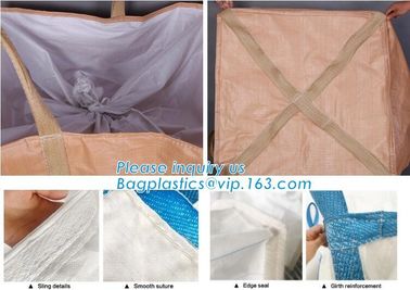 OEM 1 ton 2 ton PP woven big bags shipping jumbo bulk bag,High Quality 2 loops pp woven big bag,100% New Virgin Polyprop supplier