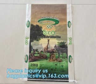Custom recyclable kraft paper laminated pp woven food packaging bag with logo printing,25kg 20kg urea fertilizer packagi supplier