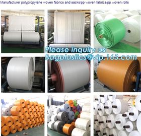 Pp Fabric Woven Sack Rice Bag Roll For Agriculture,60cm width virgin colorful flat surface tubular PP woven fabric roll supplier