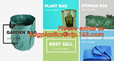 self standing plastic yard,lawn and leaf bags / reusable garden waste sacks,big bag/wholesale bulk bags/Garden Waste Sac supplier