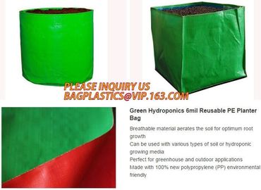 UV resistant PE potato growing bag garden planter bags with Flap and handles,Flap and Handles Collapsible 10 gallons supplier