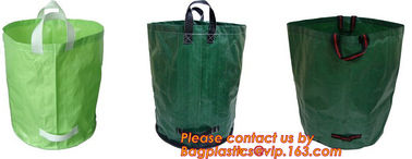 200L Foldable leaf bag garden waste bag reciclyng garden leaf bags with wheels,Reusable Pop-up Garden Bag Leaf Container supplier