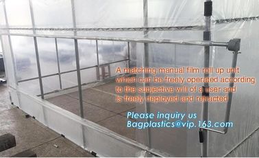 hdpe woven greenhouse film, plastic roof transparent cover for green house,Good services hot galvanized structure big wa supplier