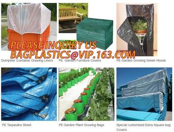 21'Lx8'Wx8'H PE drawstring dumpster container liners for 4mil open top white drawstring dumpster container liners BAGEAS supplier