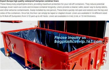 Export Europe High Quality Waterproof Dumpster Container liners,6 mil White Open Top Drawstring Dumpster Container Liner supplier