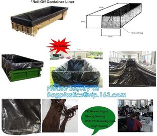 Export Europe High Quality Waterproof Dumpster Container liners,6 mil White Open Top Drawstring Dumpster Container Liner supplier