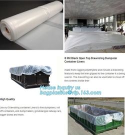 Transparent Open Top 8mil Roll Off Container Liners,6 Mil Waterproof Open Top Roll Off Container Liners,Outdoor Dumpster supplier