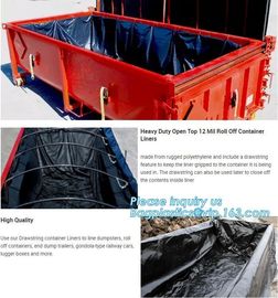 Transparent Open Top 8mil Roll Off Container Liners,6 Mil Waterproof Open Top Roll Off Container Liners,Outdoor Dumpster supplier