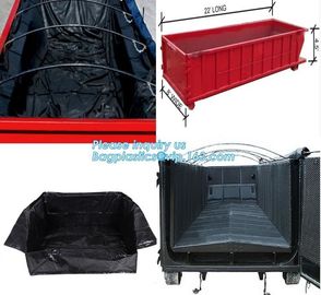 Dumpster 6Mill Open Top Roll Off Drawstring Container Liners,Open Top Drawstring 6 Mil Roll Off Container Liners, BAGEAS supplier