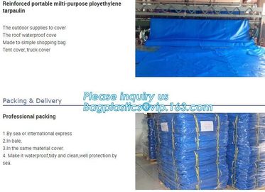 STRONG SEWING BLUE COATING WATERPROOF PE MATTRESS COVERS,REINFORCED PORTABLE MULTI-PURPOSE POLYTHYLENE TARPAULIN, NYLON supplier