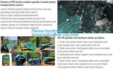 Green Waterproof pe plastic outdoor garden furniture covers,lounge bench covers,funiture series,garden bench cover, bag supplier