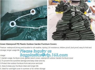 Green Waterproof pe plastic outdoor garden furniture covers,lounge bench covers,funiture series,garden bench cover, bag supplier