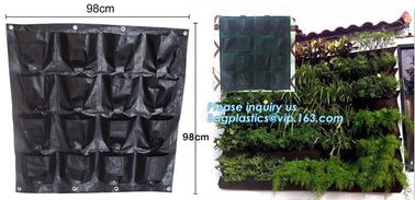 folding retain moisture, indoor outdoor high quality hanging flower bags,4 Pockets Permeable Non-woven fabric 26x65cmx1m supplier