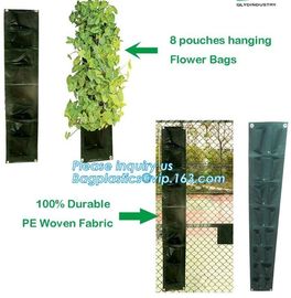 folding retain moisture, indoor outdoor high quality hanging flower bags,4 Pockets Permeable Non-woven fabric 26x65cmx1m supplier