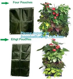 folding retain moisture, indoor outdoor high quality hanging flower bags,4 Pockets Permeable Non-woven fabric 26x65cmx1m supplier