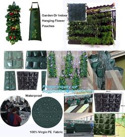 folding retain moisture, indoor outdoor high quality hanging flower bags,4 Pockets Permeable Non-woven fabric 26x65cmx1m supplier