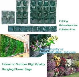 folding retain moisture, indoor outdoor high quality hanging flower bags,4 Pockets Permeable Non-woven fabric 26x65cmx1m supplier