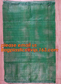 Strong tension PE material raschel mesh bag for eggplant onion potato,Orange polypropylene grid reusable raschel produce supplier