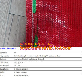 100% pe raschel mesh bag for onions ,potatoes , other vegetables,PP net vegetables leno mesh bag Color raschel PP PE mes supplier