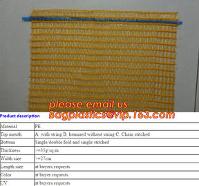 PP net vegetables leno mesh bag Color raschel PP PE mesh Plastic Nets bags tomato mesh bag,Agriculture Industrial Use an supplier