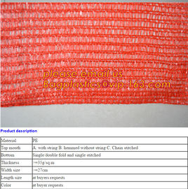 agricultural use PE Plastic Raschel mesh bag for packing vegetables,PP WOVEN Leno raschel mesh net bag for fruit and veg supplier