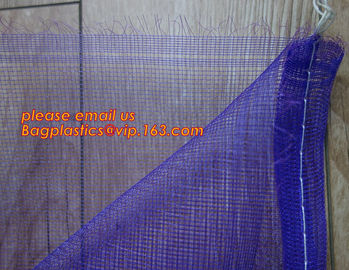 75x90cm Tubular PP Raschel Mesh Bag For Tomato Vegetable And Apple Fruit Cheap Agriculture Woven Net Packing Bag With La supplier