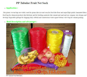 pp tubular fruit net sack, Customize all colors and sizes potato onion mesh raschel bag,Raschel knitting PE mesh vegetab supplier