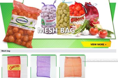 mesh bag,Plastic PE raschel mesh net potato bags 50kg, HDPE mesh bag for vegetable and fruit,Raschel Mesh Onion Drawstri supplier