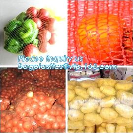 PE raschel mesh net bag,Fruit Vegetable Potato Bag / PP PE Mesh Bag / Raschel Leno Mesh Bag for Packing onions potatoes supplier