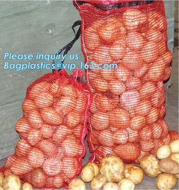 PE raschel mesh net bag,Fruit Vegetable Potato Bag / PP PE Mesh Bag / Raschel Leno Mesh Bag for Packing onions potatoes supplier