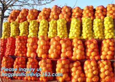 PE raschel mesh net bag,Fruit Vegetable Potato Bag / PP PE Mesh Bag / Raschel Leno Mesh Bag for Packing onions potatoes supplier