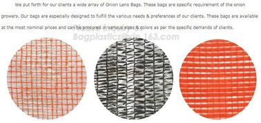 45*75cm Orange Russia PE Knitted plastic raschel leno mesh packing bags for Agriculture fruit vegetable onion garlic cab supplier