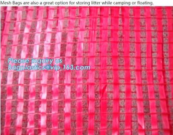 21*31cm Portable PE Fruit Oyster Onion Raschel Mesh Soap Net Bag With Handle,Cheap PP/PE Knitted plastic raschel leno me supplier