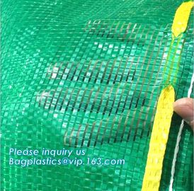 21*31cm Portable PE Fruit Oyster Onion Raschel Mesh Soap Net Bag With Handle,Cheap PP/PE Knitted plastic raschel leno me supplier