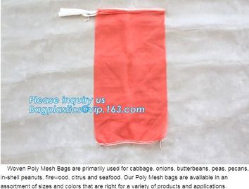 Cheap PP/PE Knitted plastic raschel leno mesh packing bags customized color size for Agriculture fruit vegetable, bageas supplier