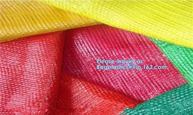 Plastic PE raschel mesh net bags for potato onion,potato bags raschel mesh bags,30x47cm gold yellow HDPE material rasche supplier