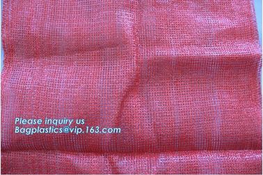 30x47cm gold yellow HDPE material raschel mesh bags for packing cabbage with hand,Orange onion potato vegetable fruit pa supplier